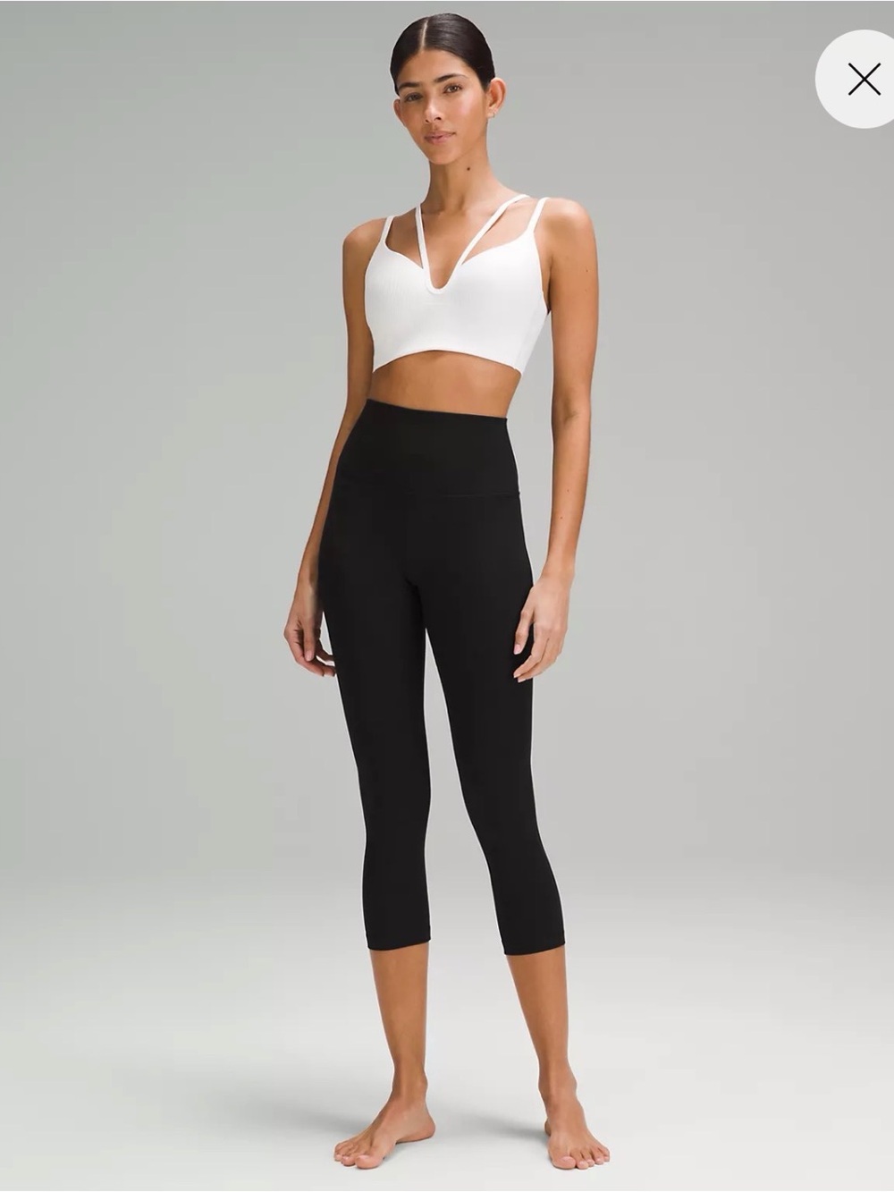 Black Lululemon High Rise Ribbed Align Leggings 4